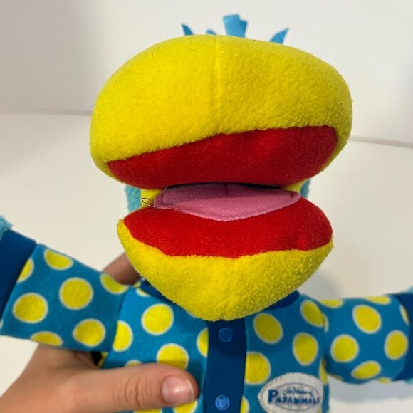 Jim Henson Pajanimals BLUE SQUACKY DUCK 12” Plush Animal Toy Sprout Tomy Vintage - Picture 10 of 16